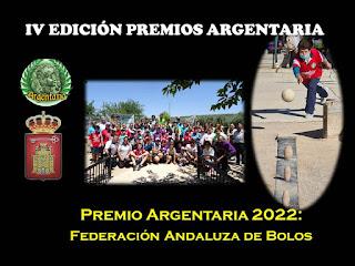 Premio ARGENTARIA 2022 a Federación Andaluza de Bolos