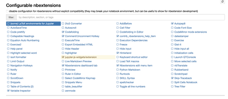 Extensiones de Jupyter Notebook para facilitar las tareas de codificación