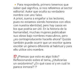 El uso de los seúdonimos en escritores El uso de los seúdonimos en escritores