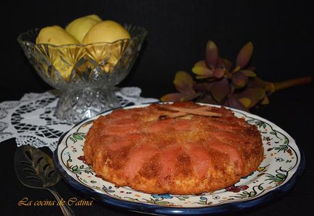 Tarta invertida de membrillo