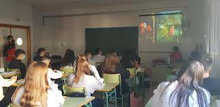 Charla de Espeleología en el I.E.S. Sierra de Las Villas