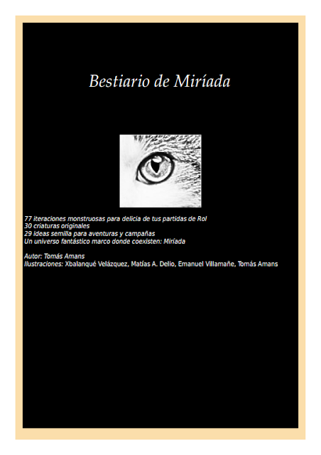 Bestiario de Miríada, de El Dinosaurio del Rol Bestiario de Miríada, de El Dinosaurio del Rol