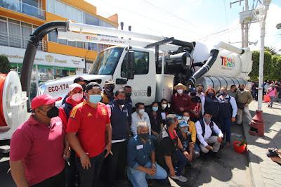 GOBIERNO DE TEXCOCO INVIERTE MÁS DE 14 MILLONES DE PESOS EN UN VACTOR, UNA GRÚA Y TRES CAMIONETAS