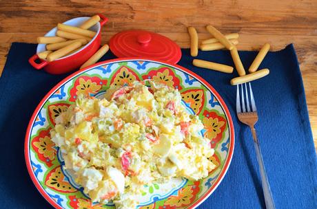 Las delicias de Mayte, recetas saludables, ensaladilla, recetas, receta, ensaladilla de pollo, ensalada de pollo con mayonesa, ensalada de pollo, recetas de cocina, ensalada de pollo asado,