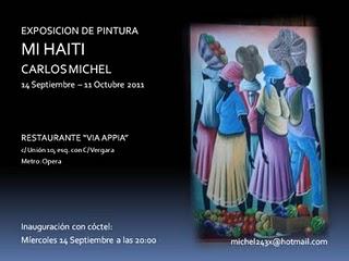 Exposición de pintura “Mi Haití” en Via Appia el 14 de septiembre.