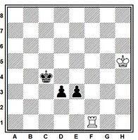 Estudio artístico de ajedrez, maniobra de Prokes