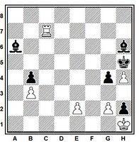 Estudio artistico de ajedrez de Prokes, 1952