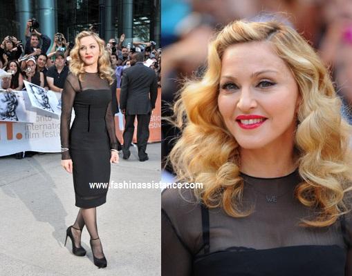 Madonna luce de nuevo estilo retro en el Festival de Cine de Toronto