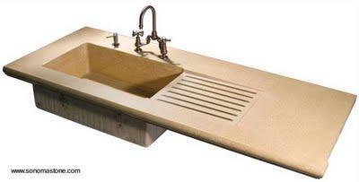 Fregaderos de cocina de concreto
