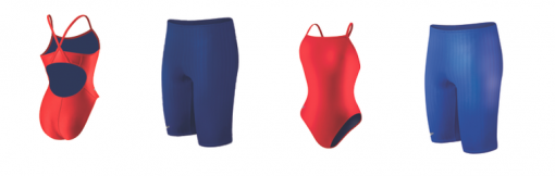 Dos opciones de Speedo: Solid Lycra Fly Back y Lycra Jammer.