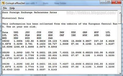 Corrupt office2txt - Recupera archivos de office dañados