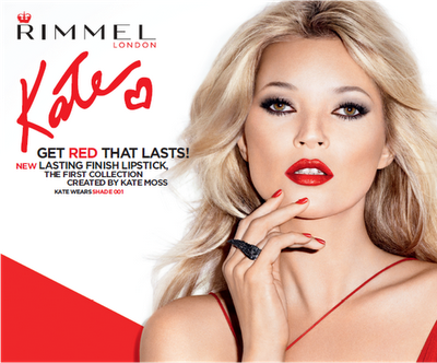 Kate Moss diseña una colección de labiales para Rimmel London.