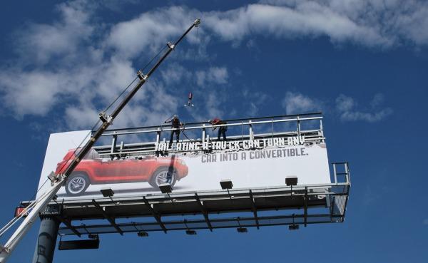 Una valla descapotable...