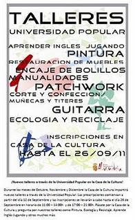 Preinscripciones para la Ludoteca y diversos Talleres en Almadén