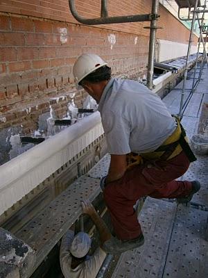 Palacio de la Música (Madrid). Reparación de la cornisa de fachada lateral