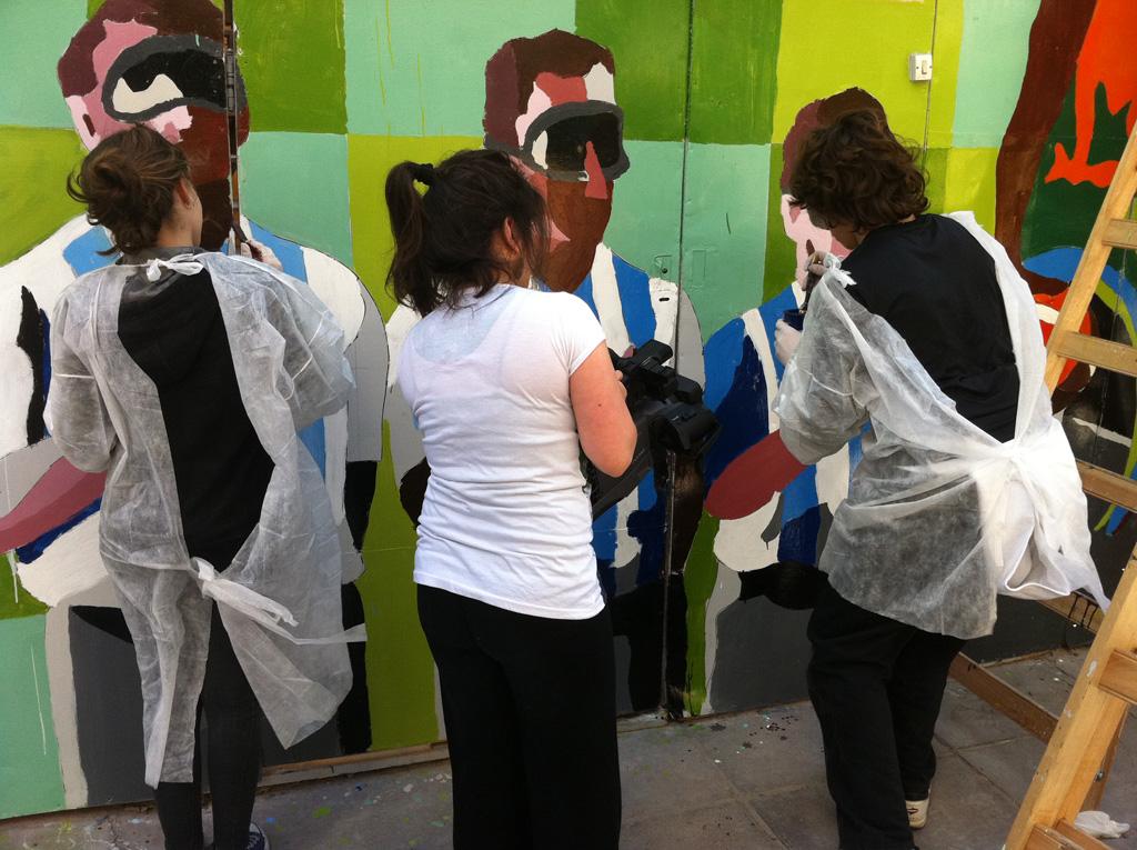 Arte Urbano: Mural pintado por Alumnos de la ORT en el Cerco de Obra