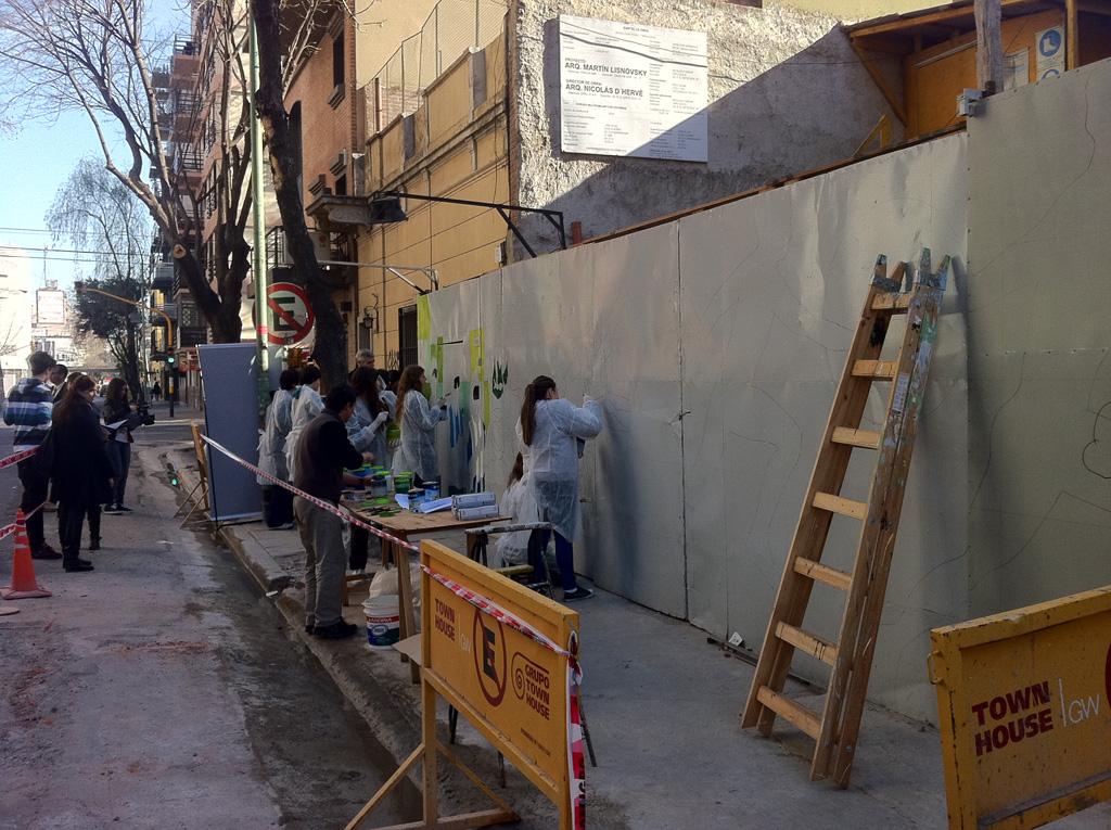 Arte Urbano: Mural pintado por Alumnos de la ORT en el Cerco de Obra