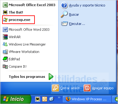 configurar Process Explorer para que reemplace al Administrador de tareas de Windows Inicio