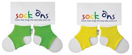 SOCK-ONS-VERDE-AMARILLO Sujeta calcetines para bebé