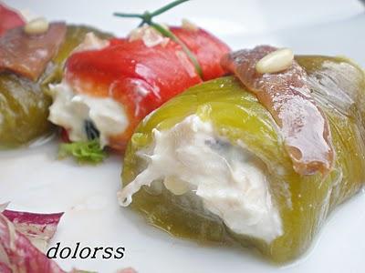 Ataditos de pimientos dos colores