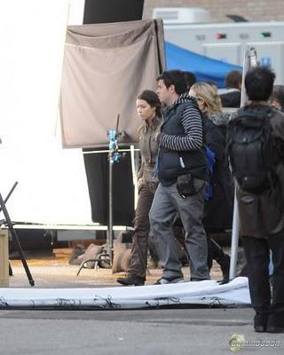 Fotos de Colin Farrell y Jessica Biel en el rodaje del remake de 'Total Recall'