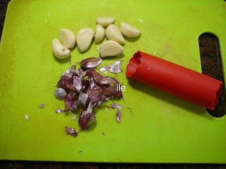 Pelador de ajo de siliconas