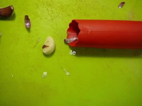 Pelador de ajo de siliconas