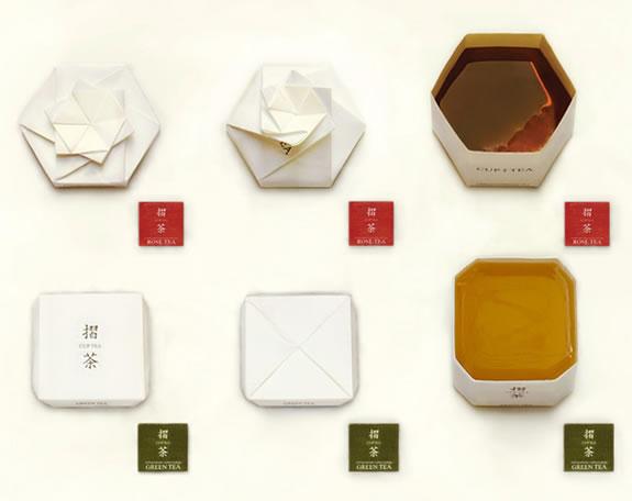 Blooming CupTea :: taza de té plegable y descartable