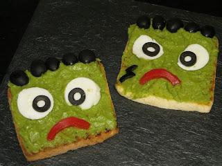 TOSTAS FRANKENSTEIN PARA HALLOWEEN