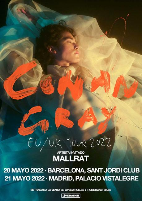 Conciertos de Conan Gray en España en mayo de 2022
