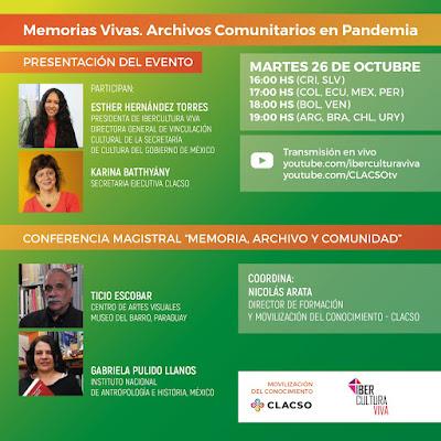 DA INICIO “MEMORIAS VIVAS. ARCHIVOS COMUNITARIOS EN PANDEMIA”, INICIATIVA DE IBERCULTURA VIVA DA INICIO “MEMORIAS VIVAS. ARCHIVOS COMUNITARIOS EN PANDEMIA”, INICIATIVA DE IBERCULTURA VIVA