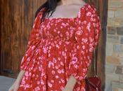 Vestido flores rojo Soulmia