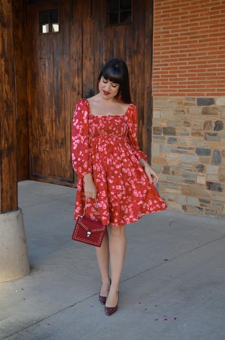 Vestido de flores rojo | Soulmia