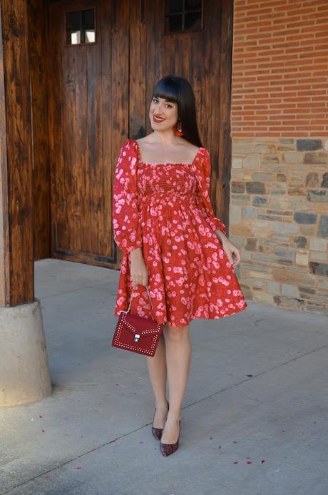 Vestido de flores rojo | Soulmia