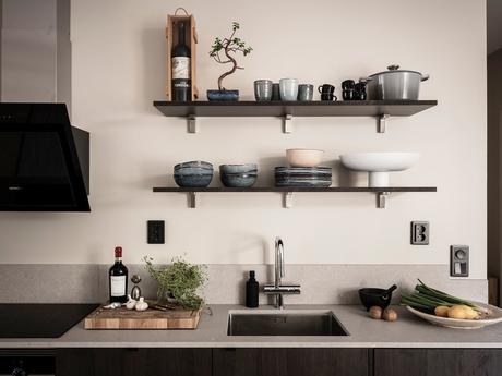 delikatissen scandinavian elegant apartment scandi design muebles de diseño nórdico men scandi decor grandes ventanales casas en arco decoración masculina decoración elegante decoración de diseño apartamento sueco diseño  