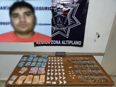 Lo detienen con varias dosis de droga y camioneta robada en Matehuala