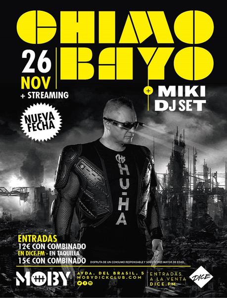 Chimo Bayo, el 26 de noviembre en Moby Dick