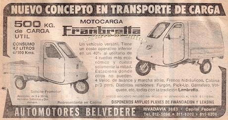 Franbretta y sus triciclos motocarga y motofurgón del año 1978 Franbretta y sus triciclos motocarga y motofurgón del año 1978