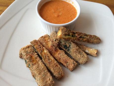 Palitos de calabacín apanados al horno