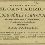 1901: Restaurant «El Cantábrico»