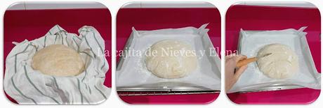 Pan de trigo y espelta con masa madre, dos refrescos y levado lento Pan de trigo y espelta con masa madre, dos refrescos y levado lento