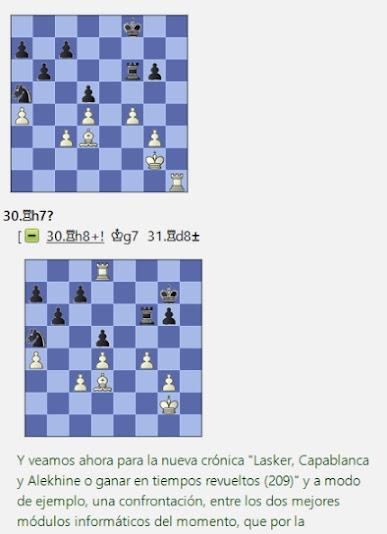 Lasker, Capablanca y Alekhine o ganar en tiempos revueltos (209)