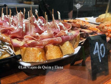 Pinchos en el Restaurante Baztán