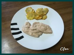 Lomo con manzana y nueces