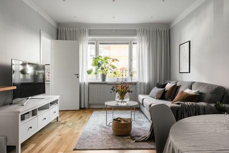 delikatissen white scandi kitchen tiny kitchen tiny apartment scandi kitchen open-plan open kitchen cocina pequeña diseño cocina nórdica abierta cocina escandinava cocina con península cocina blanca  