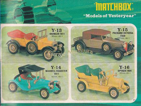 Catálogo de Yesteryear de Matchbox del año 1971 Catálogo de Yesteryear de Matchbox del año 1971