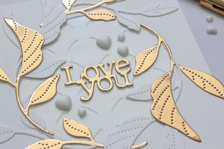 White and Gold Love Card