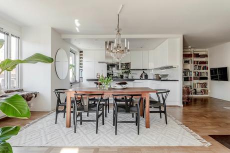 delikatissen scandinavian kitchen scandinavian apartament scandi style modern scandi decor kitchen island distribución abierta decoración nórdica decoración moderna cocina con isla cocina abierta apartamento sueco  