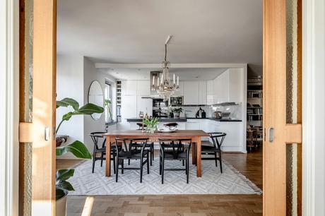 delikatissen scandinavian kitchen scandinavian apartament scandi style modern scandi decor kitchen island distribución abierta decoración nórdica decoración moderna cocina con isla cocina abierta apartamento sueco  