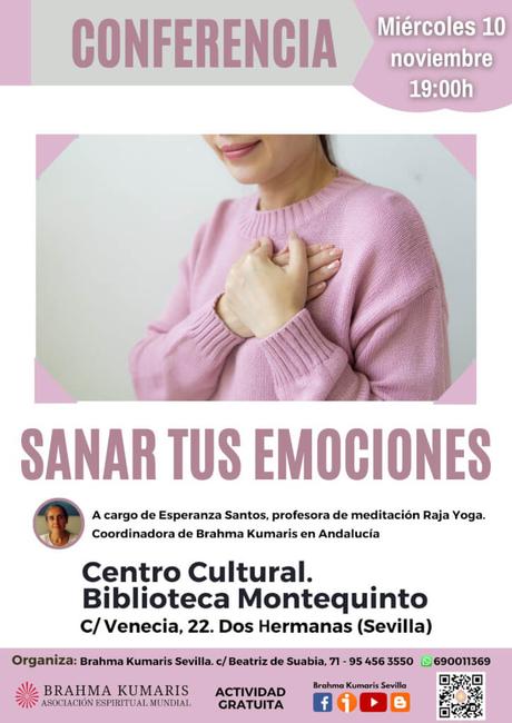 Conferencia pública: «Sanar tus emociones» – Esperanza Santos, profesora de meditación Raja Yoga